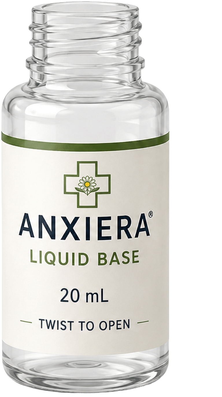 Saline liquid base vial, 20 mL, opened