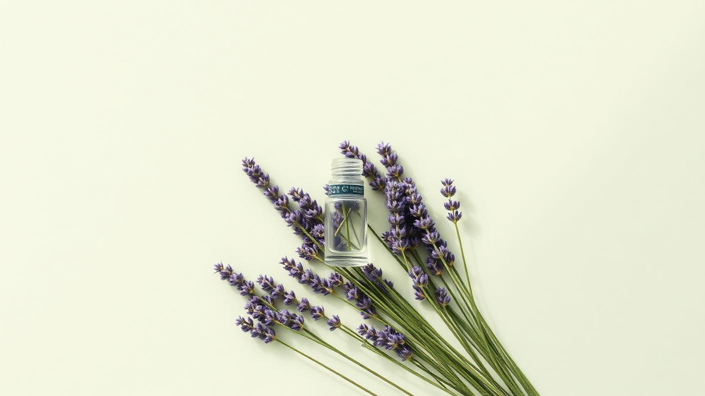 Botanical editorial illustration for Lavender for Anxiety: Forms, Evidence, and Safety