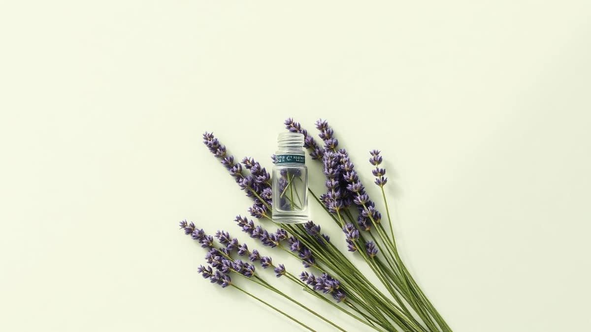Botanical editorial illustration for Lavender for Anxiety: Forms, Evidence, and Safety