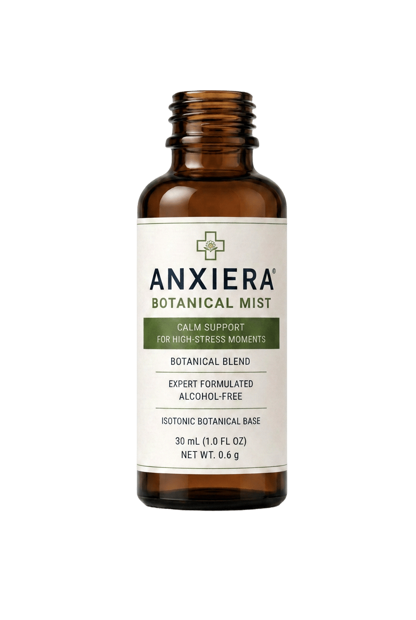 Amber Anxiera bottle with the pump removed